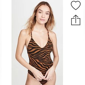 Mara Hoffman Emma tiger stripe swimsuit one piece